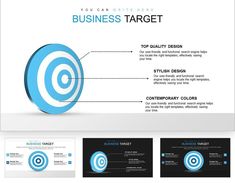 Customizable Business Target PowerPoint Charts | Free Download Annual Reports, Color Full, Powerpoint Design