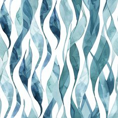 an abstract watercolor painting with wavy lines