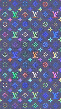 the colorful louis vuitton pattern is shown