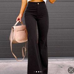 Brand New Never Worn Gifts For, Kehlani, Retro Mode, High Waist Fashion, High Waisted Flares, Black High Waist, Bell Bottom Pants, Flare Trousers, Type Of Pants