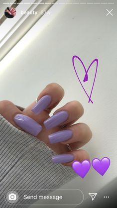 Nails Lavender, Violet Nails, Mickey Nails, Simple Acrylic Nails, Work Nails, Soft Nails, Nails Desing