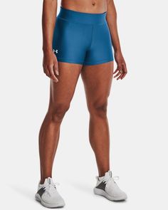 Super-light HeatGear® fabric delivers superior coverage without weighing you down|Material wicks sweat & dries really fast|4-way stretch material moves better in every direction|Ergonomic flatlock seams deliver a comfortable, chafe-free fit|Mid-rise encased elastic waistband sits just right on your hips Fitted Blue Athletic Shorts For Running, Blue Fitted Athletic Shorts For Running, Compressive Lightweight Solid Activewear, Blue Athletic Fit Nylon Activewear, Blue 4-way Stretch Athletic Shorts For Athleisure, Lightweight Compression Activewear For Workout, Blue Compression Athletic Shorts For Sport, High Stretch Blue Athletic Shorts For Sportswear, Blue 4-way Stretch Athletic Shorts