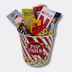 Gift Basket For Family, Game Night Gift Basket, Date Night Gift, Family Gift Baskets, Movie Night Gift Basket, Movie Theater Popcorn, Game Night Gift, Movie Night Gift, Gift Card Games