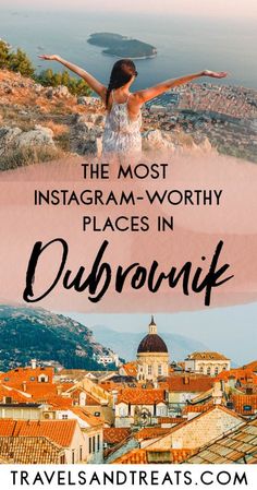 the most instagramm worthy places in dubrovnik, croatia with text overlay