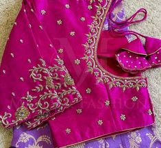 Maggam Work Design On Pink Blouse, Festive Zari Work Blouse, Cheap Zari Work Tops For Diwali, Diwali Blouse With Zari Work, Cheap Festive Zari Work Blouse Piece, Readymade Work Blouses, Luxury Handwork Designer Blouse, Luxury Zari Work Georgette Tops, Luxury Dabka Work Blouse Piece