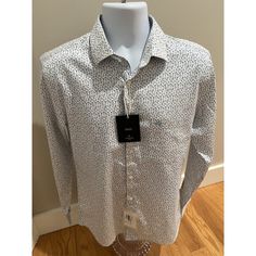 Elevate Your Style With This Crimsoune Club Spade Men's Dress Shirt In Size Large. The Shirt Features A Classic Collared Neckline And Long Sleeves With Buttoned Cuffs. The Front Pocket Adds A Touch Of Functionality, And The Shirt Is Made From 100% Cotton For A Comfortable Fit. The Multicolor Design Is Perfect For Adding A Pop Of Color To Your Wardrobe. The Shirt Is Brand New With Tags And Was Made In India. This Dress Shirt Is Perfect For Any Formal Occasion, And Its Point Collar Style Gives It Casual White Dress Shirt With Casual Collar, White Casual Dress Shirt With Spread Collar, White Semi-formal Spring Shirt, Casual White Dress Shirt For Spring, White Dress Shirt For Spring Business Casual, Arrow Dress, Light Green Dress, Grey Long Sleeve Dress, Grey Shirt Dress