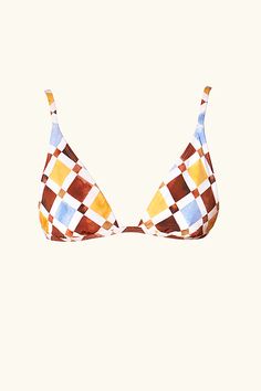 The Annie Top - Ponza Print – Follow Suit Sun Tan, Sustainable Fabrics, Padded Bras, Lining Fabric, Tie Backs, Tie Back, Sliders, Fabric Care, String Bikinis