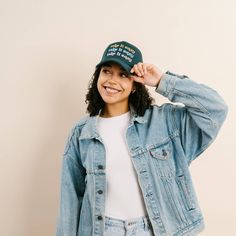 Loving the trucker hat trend? We have you covered! Great for throwing on and heading out the door. Looking darling has never been easier! Mesh back with adjustable snapback Embroidered letters Lightweight + Comfortable Trucker Snapback Hat With Letter Print For Spring, Spring Trucker Hat With Letter Print And Flat Brim, Trendy 5-panel Letter Print Baseball Cap, Casual Trucker Hat With Letter Print And Flat Brim, Casual Trucker Hat With Letter Print, Everyday Trucker Snapback Hat, Fun Snapback Hat With Letter Print And Flat Brim, Casual 5-panel Trucker Hat With Letter Print, Casual 5-panel Snapback Hat With Letter Print