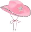 Girls Cowboy Hats, Kids Cowboy Hats, Hats For Girls, Box Costumes, Hats For Kids, Pink Cowboy Hat, Dress Up Party, Pink Cowboy, Star Badge