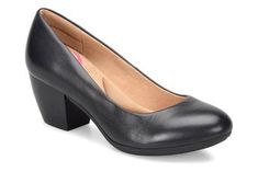 Classic style meets comfort in the women's Comfortiva Amora pump. The signature, memory foam-cushioned, Pillowtop® footbed delivers superior, long-lasting comfort. The two-inch block heel adds height without compromising all-day comfort. Full grain or patent leather upper. Breathable fabric lining. Mesh-covered, Pillowtop® memory foam-cushioned footbed for ultimate comfort. Lightweight and flexible TPR outsole provides traction. Heel Height: 2 inches Free Shoes, 2 Inch Heels, Pump Dress, Comfortable Dress, Socks Women, Character Shoes, Breathable Fabric, Patent Leather, Block Heels