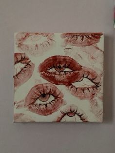 Painting Ideas On Wall Aesthetic, Hot Sketches Easy, Simple Canvas Paintings Abstract, Painting Ideas On Canvas Eyes, Easy Weird Paintings, Lip Eye Drawing, East Art Ideas, Black Canvas Paintings Aesthetic, Lip Painting Canvases Easy