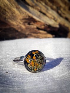 Adjustable Green Flower Ring As Gift, Adjustable Green Flower Ring For Gift, Moss Aget Rings, Adjustable Green Flower Ring Gift, Nature-inspired Green Flower Ring As A Gift, Nature-inspired Green Flower Ring For Gift, Bohemian Orange Rings For Gifts, Nature-inspired Orange Jewelry Gift, Nature-inspired Green Flower Ring As Gift