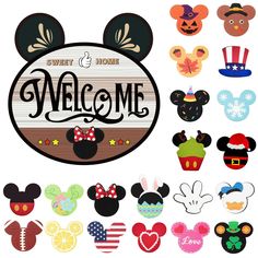 PRICES MAY VARY. 18 ICONS FOR HOLIDAY DECOR- This new mouse interchangeable Vertical front door welcome sign is designed with WELCOME letters, which is more cute and lovely. This seasonal wreaths sign includes 18pcs icons with vivid & adorable color. You can exchange‘O’in‘WELCOME’for proper icons & hang the indoor outdoor welcome sign in all seasons,festival to highlight warm atmosphere and welcome your guests. MULTIFUNCTION- Our interchangeable front porch sign can be a patriotic decoration or ornament to complement other decorations. The wooden vertical wreath can also be used for Christmas, Easter, 4 of july decorations, fall decor for home, harvest day, Halloween and other festivals. You can switch icons for different Holiday and use one thing for many purposes. RELIABLE QUALITY- Made Interchangeable Home Sign, Welcome To Our Home Sign, Our Home Sign, Welcome Door Sign, Welcome Door, Home Sign, Cute Mouse, Farmhouse Wall, Porch Decor