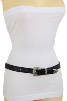 Special Style Day Night Evening Party Or Work Western Fashion BeltStyle : Fashion / Waist or HipCondition : Brand NewColor : Black faux leather fabric waistband + silver metal buckle Size: One Size Belt - Adjustable Can Fit Size Medium Waist Size: About 33" - 39"Belt Width : About 7/8" widthVery Special Fashionable Belt Beautiful For Every Day And For A Going Out Night. Brand New Trendy Urban Women Waistband Spring Summer Winter Fall Modern All Year Around Collection Ladies Fashion Feminine Styl Classic Belt, Fashion Feminine, Special Style, Faux Leather Fabric, Day Night, Leather Fabric, Western Style, Evening Party, Metal Buckles