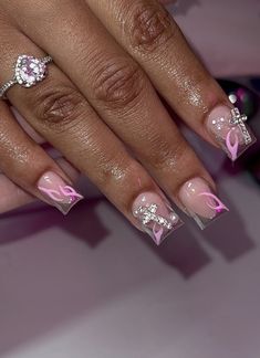 Short Pink French Tip Acrylic Nails, Polygel Ideas, Version Board, Short Nail Inspo, Girly Acrylic, Holiday Inspo, Hard Nails, Baddie Nails, Aesthetic Nails