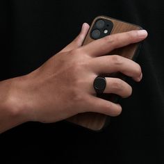 Polished Black Enamel Signet Ring - All Sizes. Available in Enamel or Onyx Gemstone ⚡️Made using Recycled Stainless Steel - Designed To Last! ▪️Hypoallergenic- Safe to wear in water | use a dry cloth after the ring has been in contact  ⚜️Multiple Size selection - including mens & womens sizes ☄️Available in Black, Silver, Gold & Rose Gold - 18K Gold PVD Plating / Black IP Plating ✔️Premium Polished finish ring with a good weight Choose between a Black Onyx Gemstone or Enamel To receive in a luxu Black Minimalist Signet Ring For Everyday, Adjustable Black Minimalist Signet Ring, Masculine Black Jewelry For Gift, Black Rings For Men, Mens Signet Rings, Black Signet Ring, Mens Black Ring, Cool Rings For Men, Onyx Signet Ring