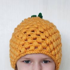 Sunny bright coloured hat will make you smile during cold days or can make a great accessorie during summer. Made of 100% hypoallergenic wool which is soft but very delicate.  Two sizes possibble: Kids (20 inches in circumference) and Adults (24 inches). Care: gently handwash in cool water , using a wool detergent. Shape and let it dry. Any other custom order is very welcome! :) Yellow Winter Crochet Cap, Yellow Hand-knitted Crochet Hat For The Beach, Yellow Hand-knitted Crochet Hat One Size, Yellow One-size Yarn Beanie, Pineapple Hat, Crochet Pineapple, Pineapple Crochet, Chunky Crochet, Skull Cap Beanie