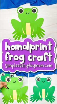 handprint frog craft for kids to make