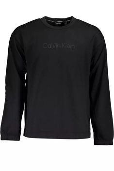 Calvin Klein Black Cotton Men Men's Sweater Calvin Klein Collection, Bold Logo, Round Neck Sweatshirts, Sweater Brands, Round Neck Sweaters, Calvin Klein Black, Guess Jeans, Cotton Sweater, Luxury Streetwear