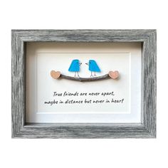 PRICES MAY VARY. ￠Artistic Ambiance Enhancer: The carefully curated colors create a beautiful pattern and a mesmerizing three-dimensional effect. Elevate any room with the enchanting aura of artistic ambiance provided by our unique decor solution. ￠Friendship Art: Portray your unbreakable bond with a friend through this Sea Glass Art featuring 2 birds on a tree branch. Framed with words of friendship, this piece is a heartwarming representitive to a cherished bond that reminds your friend of the Sea Glass Birds, Sea Glass Artwork, Thumbprint Art, Beach Craft, Friendship Art, Sea Glass Mosaic, Sea Glass Art Projects, Birds On A Branch, Handmade Photo Frames