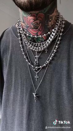 Mens Fashion Chains, Men’s Jewellery, Man Jewellery, Mens Necklaces, Man Necklace, Streetwear Jewelry, Grunge Accessories, Edgy Jewelry