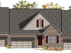 this is the front elevation of these house plans