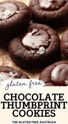 the gluten free chocolate thumbprint cookies are ready to be eaten for breakfast