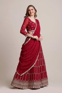 color-pink, fabric-georgette, work-sequence, brand-name-krupali-savani,occasion-festivewear, occasion-wedding-guest, womenswear,ideal-for-women, lehengas, Product Features: Color: Pink Lehenga Fabric: Georgette Choli Fabric: Georgette Work: Sequence Sleeves: 3/4 Sleeves Neck Type: V Neck Wash Care: Dry Clean Occasion: Festivewear, Wedding Guest Product Type: Lehenga Choli with Dupatta Disclaimer: There will be slight difference in digital to actual image Formal Festive Anarkali Pre-draped Saree, Red Georgette Lehenga With Sequins, Red Sequined Georgette Lehenga, Georgette Cutdana Anarkali Set For Party, Anarkali Style Floor-length Pre-draped Saree In Georgette, Eid Georgette Choli With Cutdana, Party Anarkali Set With Cutdana In Georgette, Pink Bollywood Style Pre-draped Saree For Formal Occasions, Reception Georgette Anarkali Set With Traditional Drape