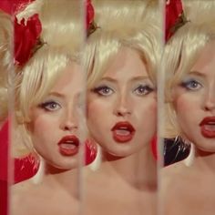 marilyn monroe's hair and make - up are shown through bars