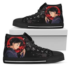 Miroku Inuyasha Sneakers Anime High Top Shoes Fan Gift PT20-Gear Wanta Black Anime Style Sneakers For Streetwear, Black Anime Print High-top Sneakers For Streetwear, Black High-top Sneakers With Anime Print For Streetwear, Black Custom Sneakers With Anime Print For Streetwear, Black Casual Custom Sneakers With Anime Print, Black Sneakers With Anime Print For Sports, Low-top Anime Print Sneakers, Black Custom Sneakers With Anime Print, Black Custom Sneakers With Anime Print And Round Toe