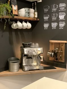 a coffee maker sitting on top of a counter