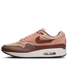 Nike Air Max 1 'Cacao Wow' FB9660-200 Brown Sneakers With Air Cushioning For Streetwear, Brown Air Max Cushioned Sneakers For Sports, Sporty Brown Sneakers With Air Max Cushioning, Brown Sporty Sneakers With Air Cushioning, Brown Sports Sneakers With Air Cushioning, Limited Edition Sneakers, Nike Air Max 1, Fashion Performance, Air Max 1