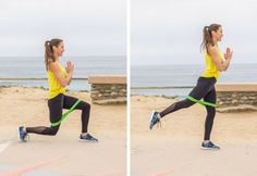 a woman is running on the beach