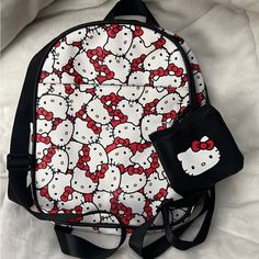 Nwt Super Cute Hello Kitty Backpack Comes With Coin Pouch Adjustable Straps Great For Any Collector Or Makes A Great Gift Smoke Free Pet Free Home Final Sale. No Returns Or Exchanges Have Questions? Pls Ask Trendy Hello Kitty Backpack For School, Casual Hello Kitty Backpack For Back To School, Casual Hello Kitty Print Backpack For Back To School, Casual Hello Kitty Standard Backpack, White Cartoon Print Bags For Back To School, Hello Kitty Print Kawaii Backpack For School, Trendy Hello Kitty Backpack For Back To School, Casual Hello Kitty Backpack For Daily Use, Playful White Backpack For School