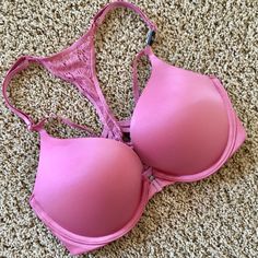 Push-Up Adjustable Straps Underwire Front Opening Cute Ear Piercings, Satin Bra, Future Wife, Bras And Panties, Push Up Bra, Women Lingerie, Ear Piercings, Victoria’s Secret, Push Up