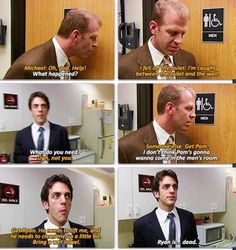 the office season 3 episode 6 recaping with two men talking to each other