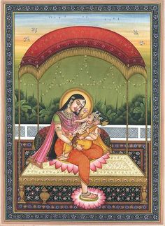 Parvati Painting, Rajasthani Miniature Paintings, Rajasthani Painting, Dancing Ganesha, Baby Ganesha, Durga Images, Miniature Paintings, Lord Ganesha Paintings