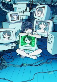 Lain Drawing, Iwakura Lain, Serial Experiments Lain, Swag Art, Sketchbook Art, Sketchbook Art Inspiration, Drawing Challenge, Art Sketchbook, Art Inspiration