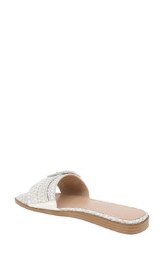 A polished buckle tops a handsome sandal featuring a classic squared-open toe and grounded by a low block heel. Synthetic upper, lining and sole Imported Buckle Top, Low Block Heels, Buckle Sandals, White Silver, Open Toe, Block Heels, Womens Sandals, Buckle, Nordstrom