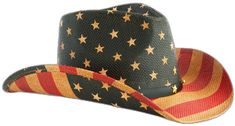 Patriotic Adjustable Hat For Independence Day, Patriotic Adjustable Hats For Country Events, Adjustable Patriotic Hats For Country Events, Multicolor Summer Hat For Western-themed Events, Multicolor Summer Hats For Western-themed Events, Patriotic American Flag Hat For 4th Of July, Patriotic American Flag Print Hat For Memorial Day, American Flag Hats For Memorial Day, American Flag Print Hat For Memorial Day