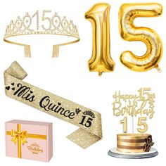 a bunch of items that are in the shape of letters and numbers for birthdays