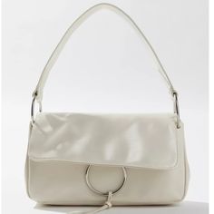 Product Sku: 79789962; Color Code: 001 Essential Shoulder Bag In A Y2k Baguette Silhouette. Front Flap Closure With A Metal Ring Accent Opens To A Lined Interior With Pockets For Your Essentials. Finished With A Structured Leather Shoulder Strap. Content + Care - 100% Pu - Spot Clean - Imported Size - Dimensions: 11"L X 3"W X 6.5"H; 8.5" Strap Drop Baguette Clutch Bag With Removable Pouch For Errands, Clutch Shoulder Bag With Top Carry Handle For Errands, Clutch Baguette Bag With Adjustable Strap For Shopping, Trendy Rectangular Bag By Urban Outfitters, Chic Rectangular Bags By Urban Outfitters, Trendy Rectangular Bags By Urban Outfitters, Trendy Clutch Shoulder Bag With Handle Drop, Rectangular Travel Bags By Urban Outfitters, Rectangular Travel Bag From Urban Outfitters