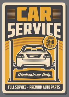 a car service sign with the words mechanic on duty