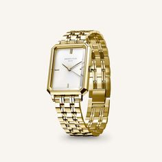 The Octagon XS Gold | Rosefield Official Rosefield Octagon, Personalized Watches, Silver Water, Gold Water, Modern Watches, Gold Engraving, The 1920s, Watch Gifts, Women's Watch