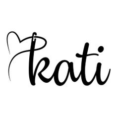 the word keati written in cursive black ink with a heart on it