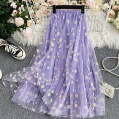 Cute Flared Summer Skirt, Cute Flared Skirt For Summer, Cute Flared Skirt For Spring, Summer Purple Tulle Skirt, Purple Tulle Skirt For Summer, Cute Tulle Skirt, Cute Flowy Skirt For Spring, Cute Spring Tulle Skirt Dress, Spring Tulle Dress