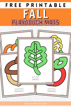 free printable fall playdou mats for preschool