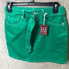 Green Denim Skirt, Size Small, But It Fits More Like An Xs. Great For St. Patrick’s Day. Trendy Green Cotton Skort, Trendy Green Cotton Skirt, Trendy High Rise Denim Skirt By Forever 21, Trendy High Waist Green Denim Skirt, Green Mini Denim Skirt For Summer, Green Cotton Denim Skirt For Spring, Forever 21 Summer Skirt With Pockets, Green Mini Denim Skirt For Spring, Forever 21 Mini Skirt With Pockets