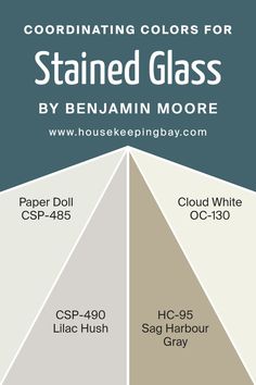 Coordinating Colors of Stained Glass CSP-685 by Benjamin Moore Bm Blue Paint Colors, Blue Paint Colors, Coordinating Colors, Benjamin Moore, Blue Paint, Hush Hush, Paper Dolls, Color Scheme, Paint Colors