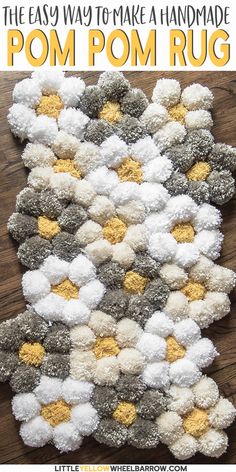 the easy way to make a handmade pom - pom rug